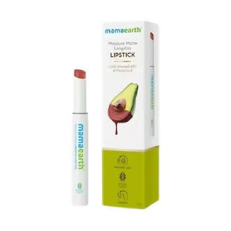 Mamaearth Moisture Matte Longstay Lipstick- Citrus Nude, 2 g-1.webp